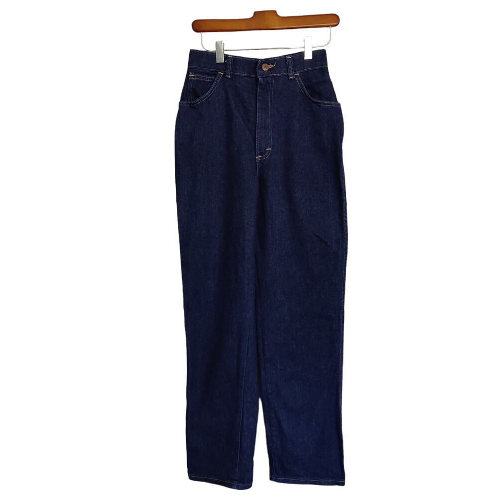 Vintage 80s Sears Womens Sz 8 Super High Rise Relaxed Baggy Mom Jeans Dark Wash